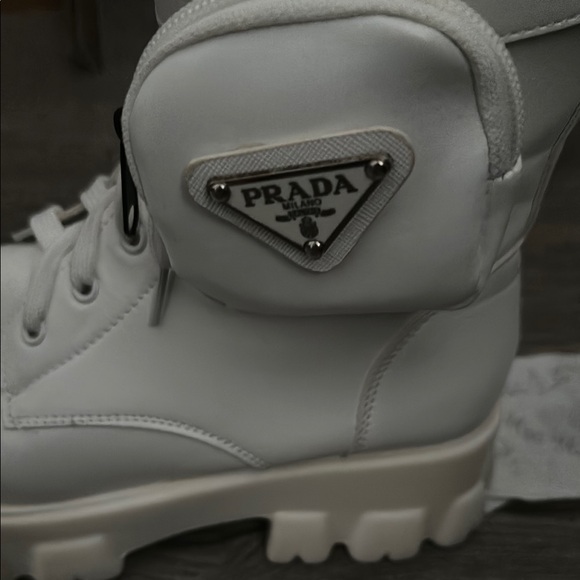 Faux Prada White Combat boots swap for christyjustice only! - Picture 2 of 9